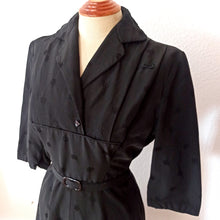 Charger l'image dans la galerie, 1940s - Stunning Black Taffeta Dress - W28.5 (72cm)