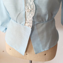 Charger l'image dans la galerie, 1950s 1960s - Adorable Rhinestones Lace Blouse - W35 (88cm)