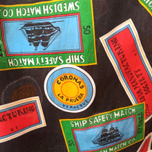 Laden Sie das Bild in den Galerie-Viewer, 1960s 1970s - Gorgeous Novelty Print Stamps Skirt - W27 (68cm)