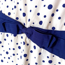 Charger l'image dans la galerie, 1950s - IRENE, Rome - Exquisite Blue Dots Cotton Dress - W26 (66cm)