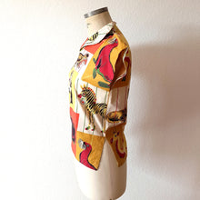 Charger l'image dans la galerie, 1950s - Rare Collector's Animals Zoo Novelty Blouse - Sz S/M