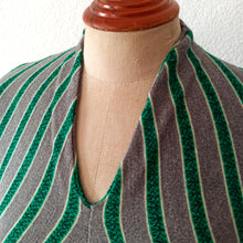 Charger l'image dans la galerie, 1940s 1950s - Fabulous Grey & Green Wool JD Top - Sz. XS/S