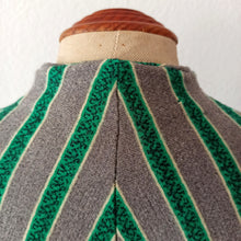 Charger l'image dans la galerie, 1940s 1950s - Fabulous Grey & Green Wool JD Top - Sz. XS/S