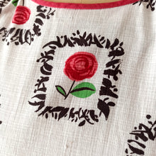 Charger l'image dans la galerie, 1950s - ANIK, France - Adorable Petite Roseprint Dress - W26 (66cm)
