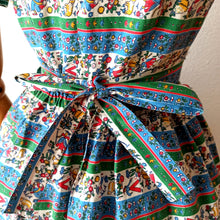 Charger l'image dans la galerie, 1940s 1950s - GASSMANN, Switzerland - Adorable Cotton Dress - W27 (68cm)