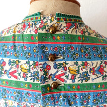 Charger l'image dans la galerie, 1940s 1950s - GASSMANN, Switzerland - Adorable Cotton Dress - W27 (68cm)