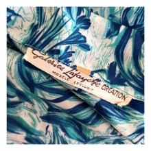 Charger l'image dans la galerie, 1950s - GALERIES LAFAYETTE, Paris - Stunning Abstract Roseprint Dress - W28 (72cm)