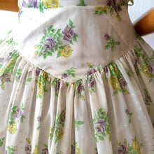 Charger l'image dans la galerie, 1950s - Exquisite Hummingbirds Roseprint Dress - W30 (76cm)
