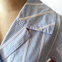 Charger l'image dans la galerie, 1950s - Adorable Baby Blue Vichy Cotton Dress - W31 (80cm)