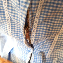 Charger l'image dans la galerie, 1950s - Adorable Baby Blue Vichy Cotton Dress - W31 (80cm)