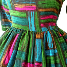 Charger l'image dans la galerie, 1950s 1960s - Fabulous Abstract Print Dress - W31 (78.5cm)