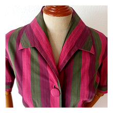 Load image into Gallery viewer, 1950s 1960s - Gorgeous Colors Cotton Dress - W30 (76cm)