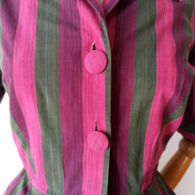 Load image into Gallery viewer, 1950s 1960s - Gorgeous Colors Cotton Dress - W30 (76cm)