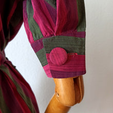 Load image into Gallery viewer, 1950s 1960s - Gorgeous Colors Cotton Dress - W30 (76cm)