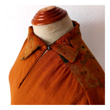 Load image into Gallery viewer, 1970s Does 1940s - Gorgeous Autumn Colors Dress - W30 (76cm) (Copy)