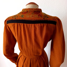 Load image into Gallery viewer, 1970s Does 1940s - Gorgeous Autumn Colors Dress - W30 (76cm) (Copy)