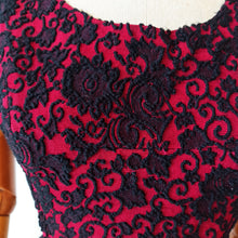Load image into Gallery viewer, 1960s - Stunning Red & Black Cocktail Dress - W28 (72cm)