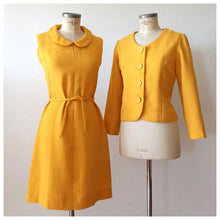 Load image into Gallery viewer, 1960s - Exquisite Jackie Kennedy Corn Color Dress Jacket Set - W30 (76cm)