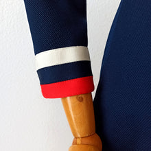 Laden Sie das Bild in den Galerie-Viewer, 1960s - VERONA KNITS, Italy - Fabulous Navy Red & White Dress - W32 (82cm)