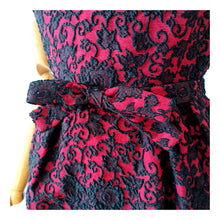 Load image into Gallery viewer, 1960s - Stunning Red & Black Cocktail Dress - W28 (72cm)
