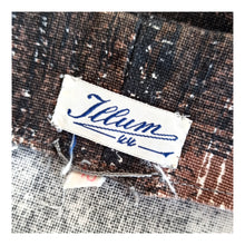 Charger l'image dans la galerie, 1950s - ILLUM, France - Gorgeous Brown Plaid Cotton Dress - W26 (66cm)
