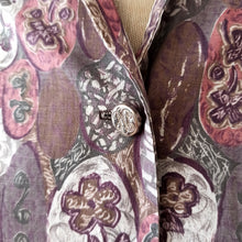 Charger l'image dans la galerie, 1950s 1960s - Beautiful Autumn Colors Cotton Dress - W29 (74cm)