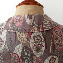 Charger l'image dans la galerie, 1950s 1960s - Beautiful Autumn Colors Cotton Dress - W29 (74cm)