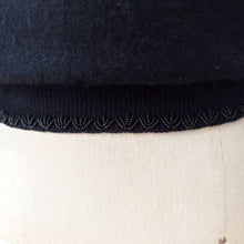 Charger l'image dans la galerie, 1950s - Stunning Beaded Butterflies Black Wool Cardigan