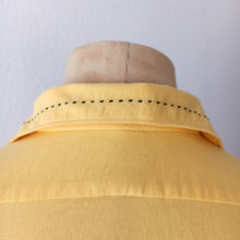 Charger l'image dans la galerie, 1950s - DUROTEX, Germany/France - UNWORN - Yellow Black Linen Shirt - Sz. S/M