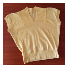 Charger l'image dans la galerie, 1950s - Gorgeous Vanilla Cotton Top - W24/28 (62/72cm)