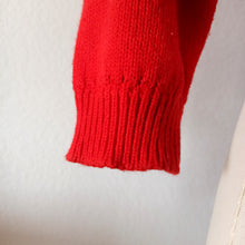 Carica l'immagine nel visualizzatore di Gallery, 80s does 50s - RENÉ DERHY, France - Red Ladybugs Cardigan - Sz. S/M