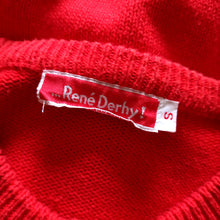 Carica l'immagine nel visualizzatore di Gallery, 80s does 50s - RENÉ DERHY, France - Red Ladybugs Cardigan - Sz. S/M