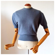Charger l'image dans la galerie, 1950s - BALLANTYNE, Scotland - Slate Blue Pure Cashmere Jumper