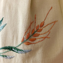 Charger l'image dans la galerie, 1950s - ANFEA, Switzerland - Outstanding Floral Raffia Ladybugs Linen Dress - W29 (74cm)