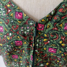 Charger l'image dans la galerie, 1950s 1960s - Beautiful Abstract Garden Cotton Dress - W29 (74cm)