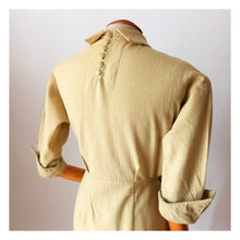 Carica l'immagine nel visualizzatore di Gallery, 1940s - Stunning Pale Yellow Soft Wool Dress - W28 (72cm)