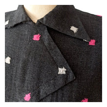 Cargar imagen en el visor de la galería, 1940s - GIRLY, USA - Spectacular Gab Wool Dress - W29 (74cm)