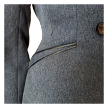 Cargar imagen en el visor de la galería, 1940s - Fabulous Slate Blue Wool Suit - W29 (74cm)