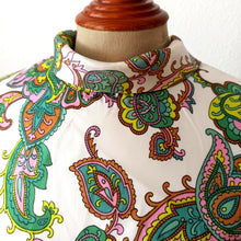 Charger l'image dans la galerie, 1960s - Stunning Psychedelic Satin Dress - W35 (86cm)