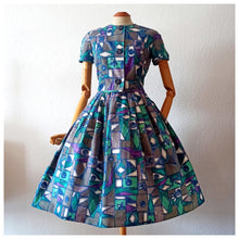 Charger l'image dans la galerie, 1950s 1960s - Stunning 3pc Abstract Cotton Set - W26/30 (66/76cm)