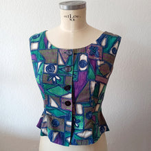Charger l'image dans la galerie, 1950s 1960s - Stunning 3pc Abstract Cotton Set - W26/30 (66/76cm)