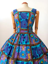 Charger l'image dans la galerie, 1950s 1960s - BADER, Germany - Fabulous Floral Print Cotton Dress - W29 (74cm)