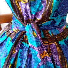 Charger l'image dans la galerie, 1950s 1960s - BADER, Germany - Fabulous Floral Print Cotton Dress - W29 (74cm)