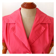 Charger l'image dans la galerie, 1950s 1960s - Adorable French Popeline Alsace Pink Dress - W26 (66cm)