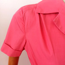 Charger l'image dans la galerie, 1950s 1960s - Adorable French Popeline Alsace Pink Dress - W26 (66cm)