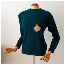 Laden Sie das Bild in den Galerie-Viewer, 1950s 1960s - SIRENCEL, Igualada - Deadstock Petrol Green Sweater