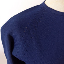 Charger l'image dans la galerie, 1950s 1960s - VINTRÓ, Barcelona - Deadstock Lilac Navy Blue Sweater