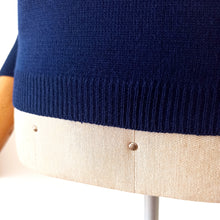 Charger l'image dans la galerie, 1950s 1960s - VINTRÓ, Barcelona - Deadstock Lilac Navy Blue Sweater
