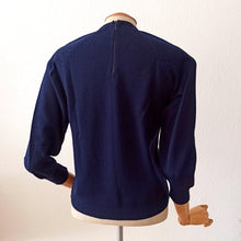 Charger l'image dans la galerie, 1950s 1960s - VINTRÓ, Barcelona - Deadstock Lilac Navy Blue Sweater