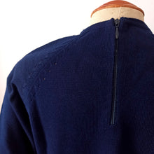 Charger l'image dans la galerie, 1950s 1960s - VINTRÓ, Barcelona - Deadstock Lilac Navy Blue Sweater